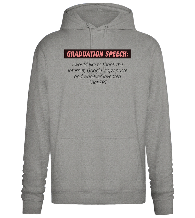 Graduation Speech Design - Premium Essential Unisex Hoodie_ORION GREY II_front