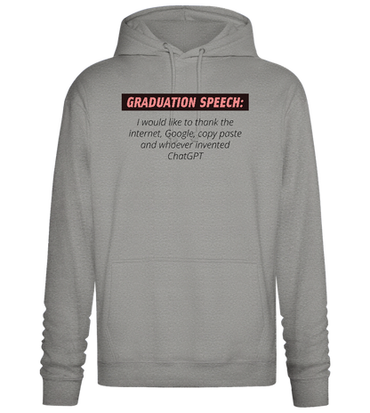 Graduation Speech Design - Premium Essential Unisex Hoodie_ORION GREY II_front