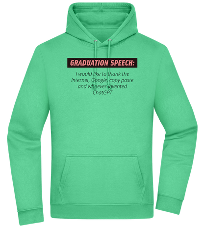 Graduation Speech Design - Premium Essential Unisex Hoodie_SPRING GREEN_front