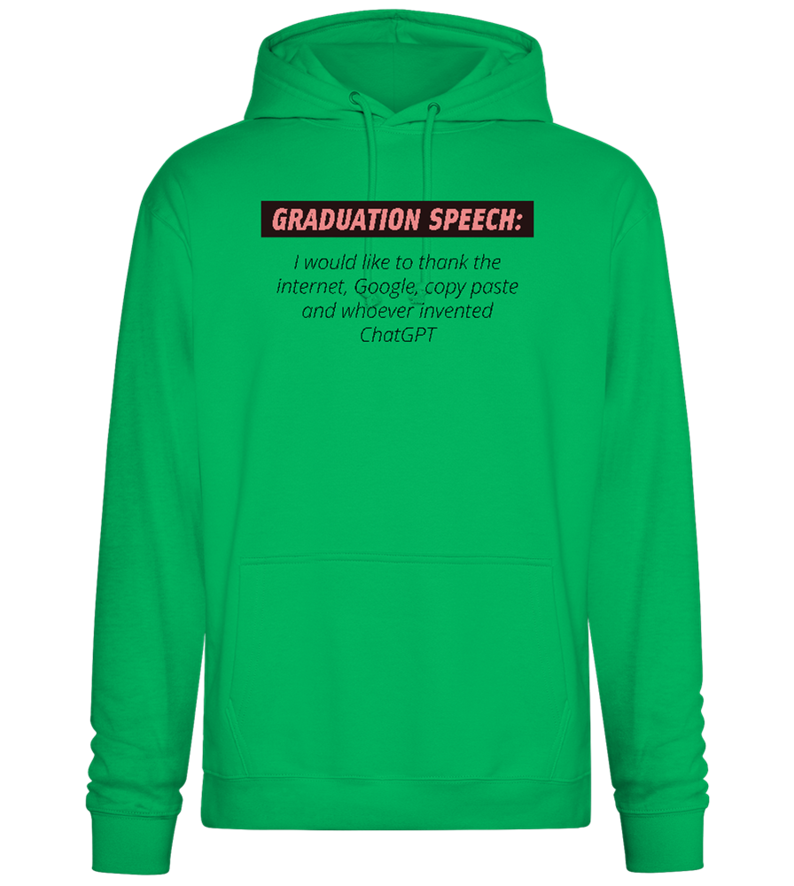 Graduation Speech Design - Premium Essential Unisex Hoodie_SPRING GREEN_front