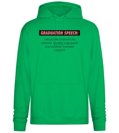 Graduation Speech Design - Premium Essential Unisex Hoodie_SPRING GREEN_front