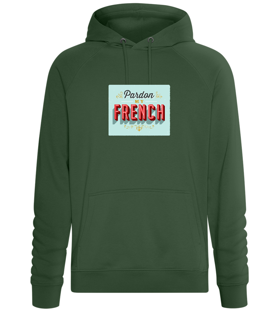 Pardon My French Design - Comfort unisex hoodie_GREEN BOTTLE_front