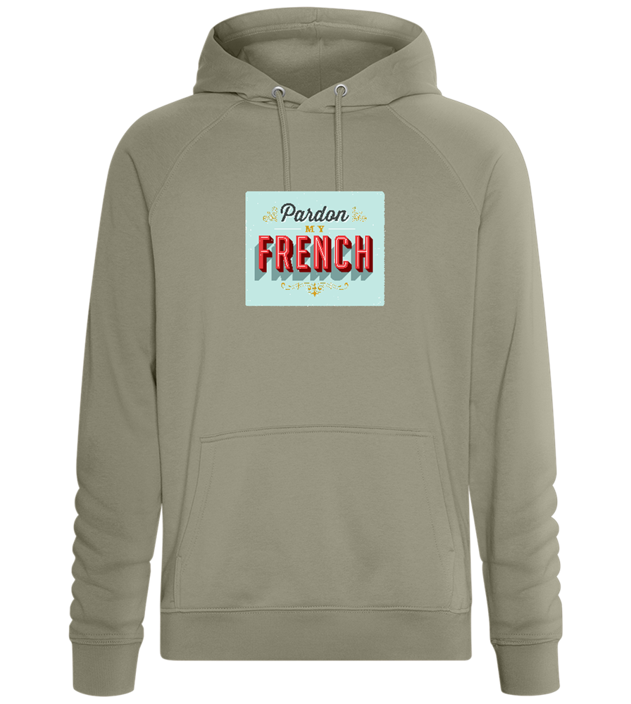 Pardon My French Design - Comfort unisex hoodie_KHAKI_front