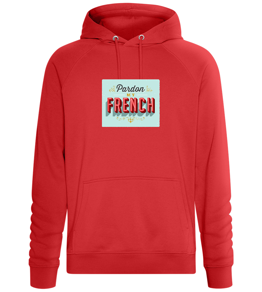 Pardon My French Design - Comfort unisex hoodie_RED_front