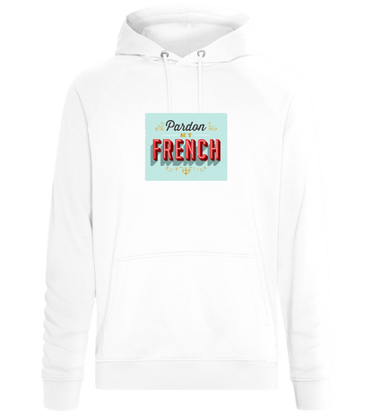 Pardon My French Design - Comfort unisex hoodie_WHITE_front