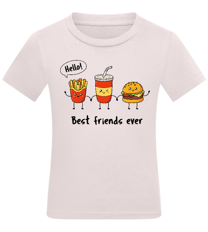 Best Friends Ever Food Design - Comfort kids fitted t-shirt_LIGHT PINK_front
