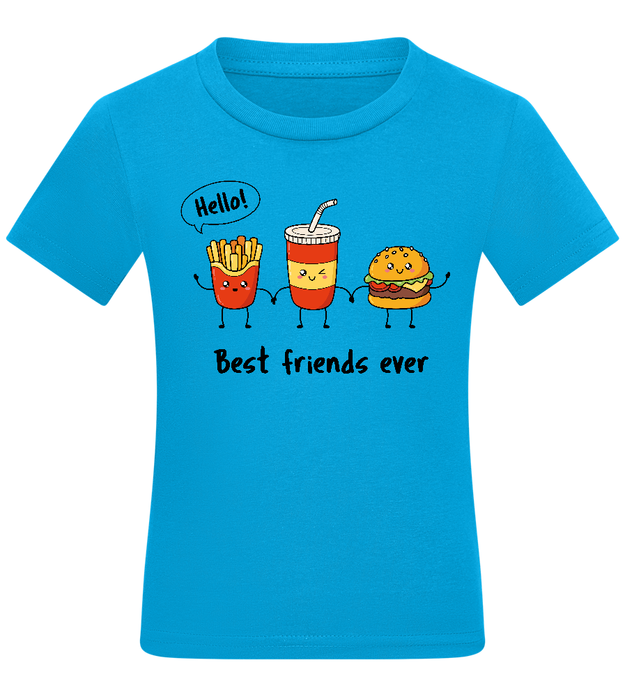 Best Friends Ever Food Design - Comfort kids fitted t-shirt_TURQUOISE_front