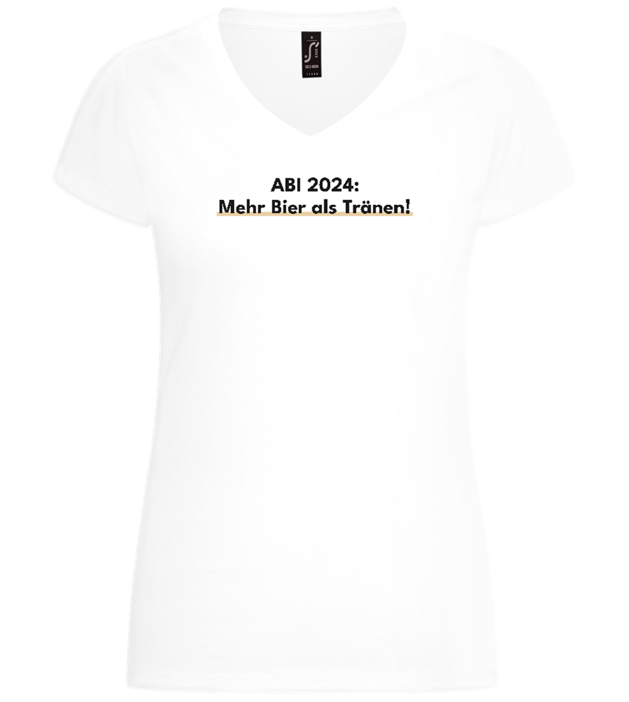 Mehr Bier Als Tränen Design - Basic women's v-neck t-shirt_WHITE_front