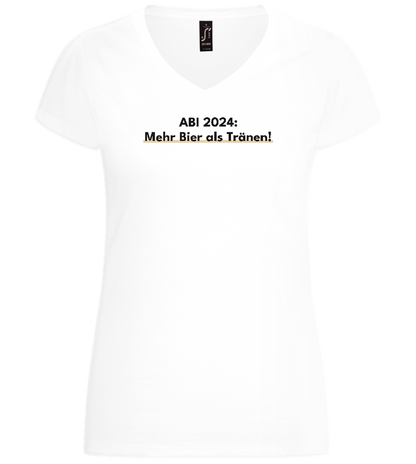 Mehr Bier Als Tränen Design - Basic women's v-neck t-shirt_WHITE_front