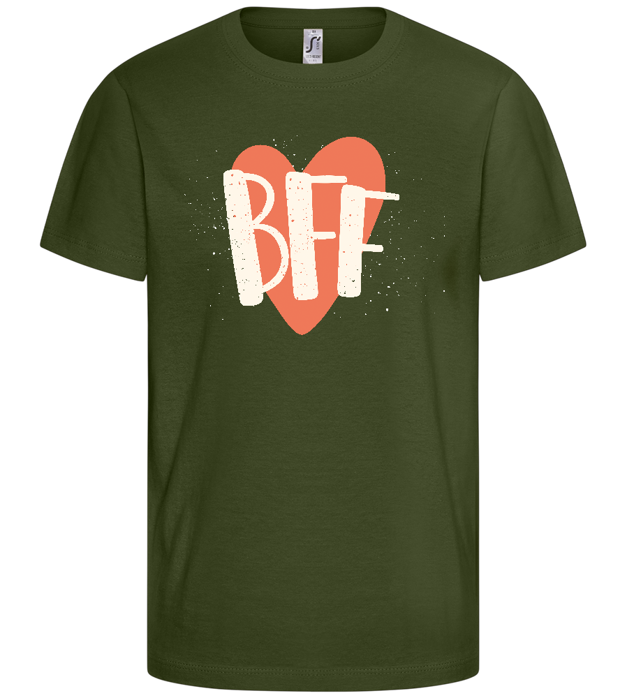 BFF Heart Design - Basic kids t-shirt_ARMY_front