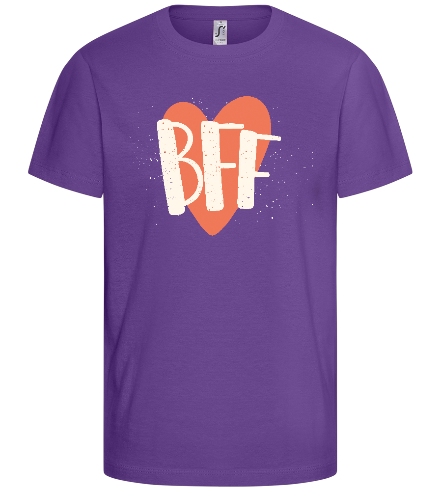 BFF Heart Design - Basic kids t-shirt_DARK PURPLE_front