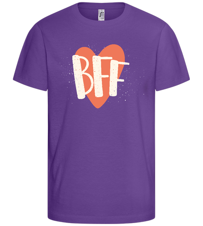 BFF Heart Design - Basic kids t-shirt_DARK PURPLE_front