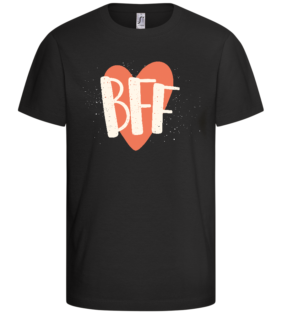 BFF Heart Design - Basic kids t-shirt_DEEP BLACK_front