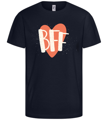 BFF Heart Design - Basic kids t-shirt_FRENCH NAVY_front