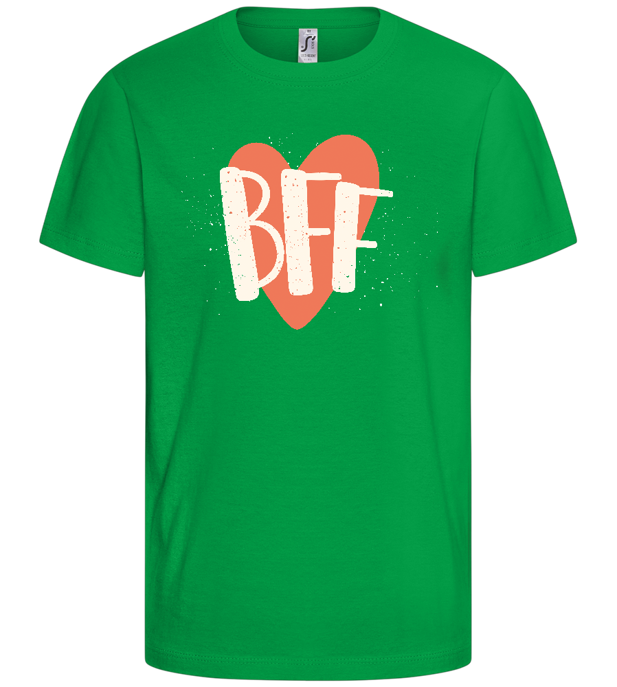 BFF Heart Design - Basic kids t-shirt_MEADOW GREEN_front