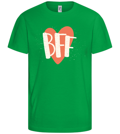 BFF Heart Design - Basic kids t-shirt_MEADOW GREEN_front