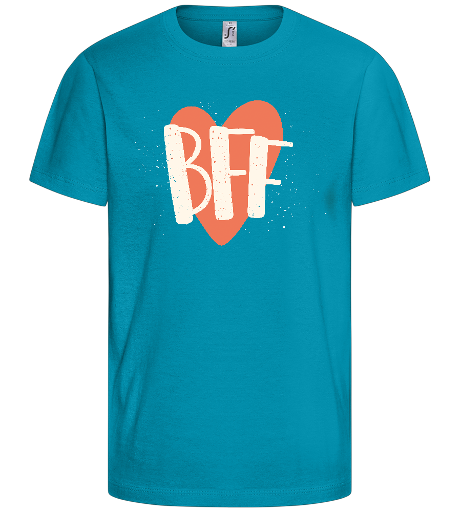 BFF Heart Design - Basic kids t-shirt_TURQUOISE_front