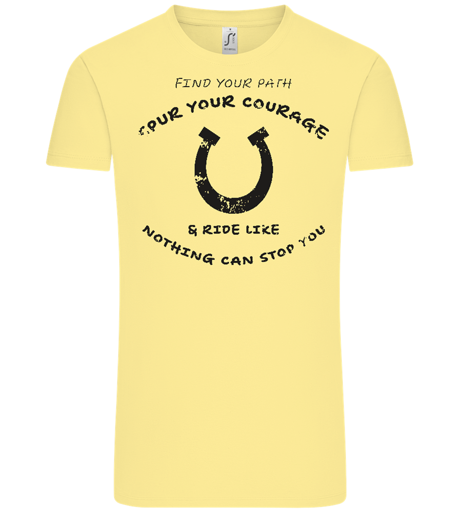 Spur Your Courage Design - Comfort Unisex T-Shirt_AMARELO CLARO_front