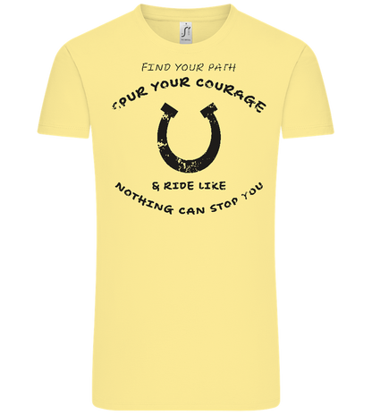 Spur Your Courage Design - Comfort Unisex T-Shirt_AMARELO CLARO_front