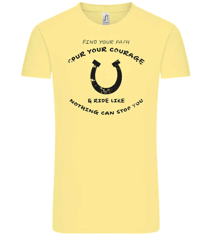 Spur Your Courage Design - Comfort Unisex T-Shirt_AMARELO CLARO_front