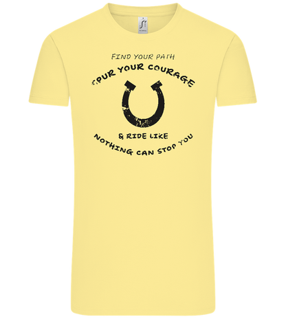 Spur Your Courage Design - Comfort Unisex T-Shirt_AMARELO CLARO_front