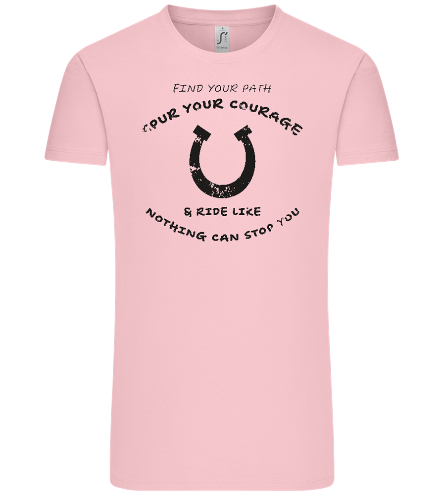 Spur Your Courage Design - Comfort Unisex T-Shirt_CANDY PINK_front