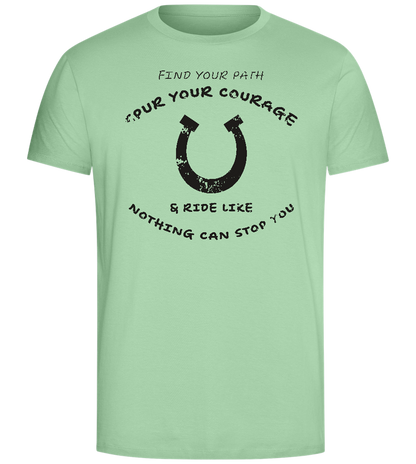 Spur Your Courage Design - Comfort Unisex T-Shirt_ICE GREEN_front