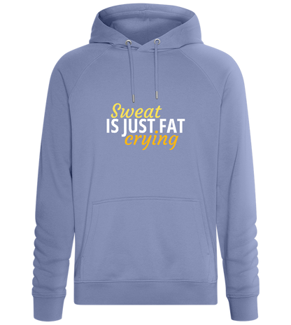 Sweat is Just Fat Crying Design - Comfort unisex hoodie_BLUE_front