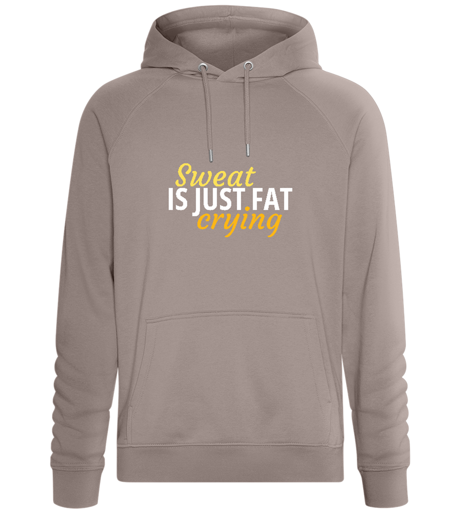 Sweat is Just Fat Crying Design - Comfort unisex hoodie_CHARCOAL CHIN_front