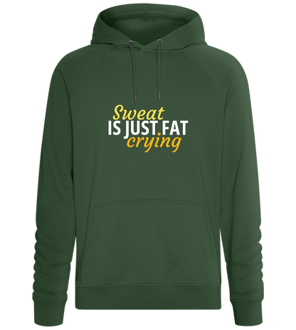 Sweat is Just Fat Crying Design - Comfort unisex hoodie_GREEN BOTTLE_front