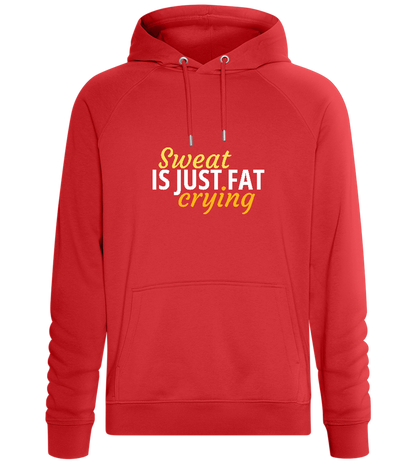 Sweat is Just Fat Crying Design - Comfort unisex hoodie_RED_front