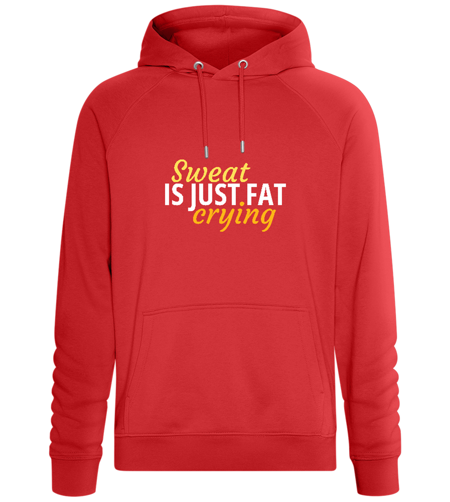 Sweat is Just Fat Crying Design - Comfort unisex hoodie_RED_front