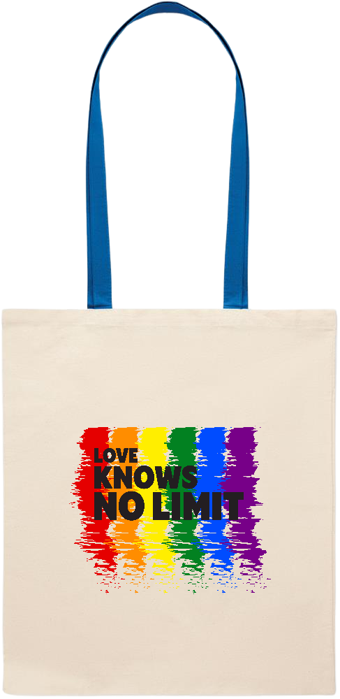 Love Knows No Limits Design - Essential colored handle tote bag_ROYAL BLUE_front