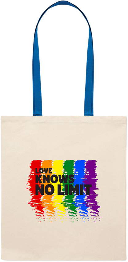 Love Knows No Limits Design - Essential colored handle tote bag_ROYAL BLUE_front