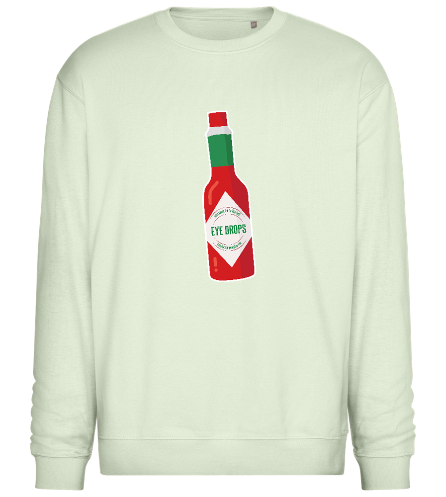 Spicy Eye Drops Design - Comfort Essential Unisex Sweater_CREAMY GREEN_front