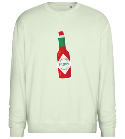 Spicy Eye Drops Design - Comfort Essential Unisex Sweater_CREAMY GREEN_front