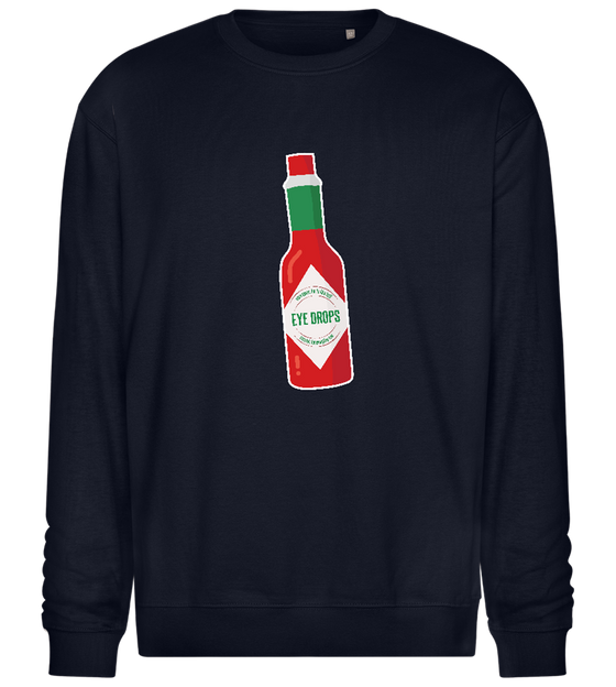 Spicy Eye Drops Design - Comfort Essential Unisex Sweater_FRENCH NAVY_front