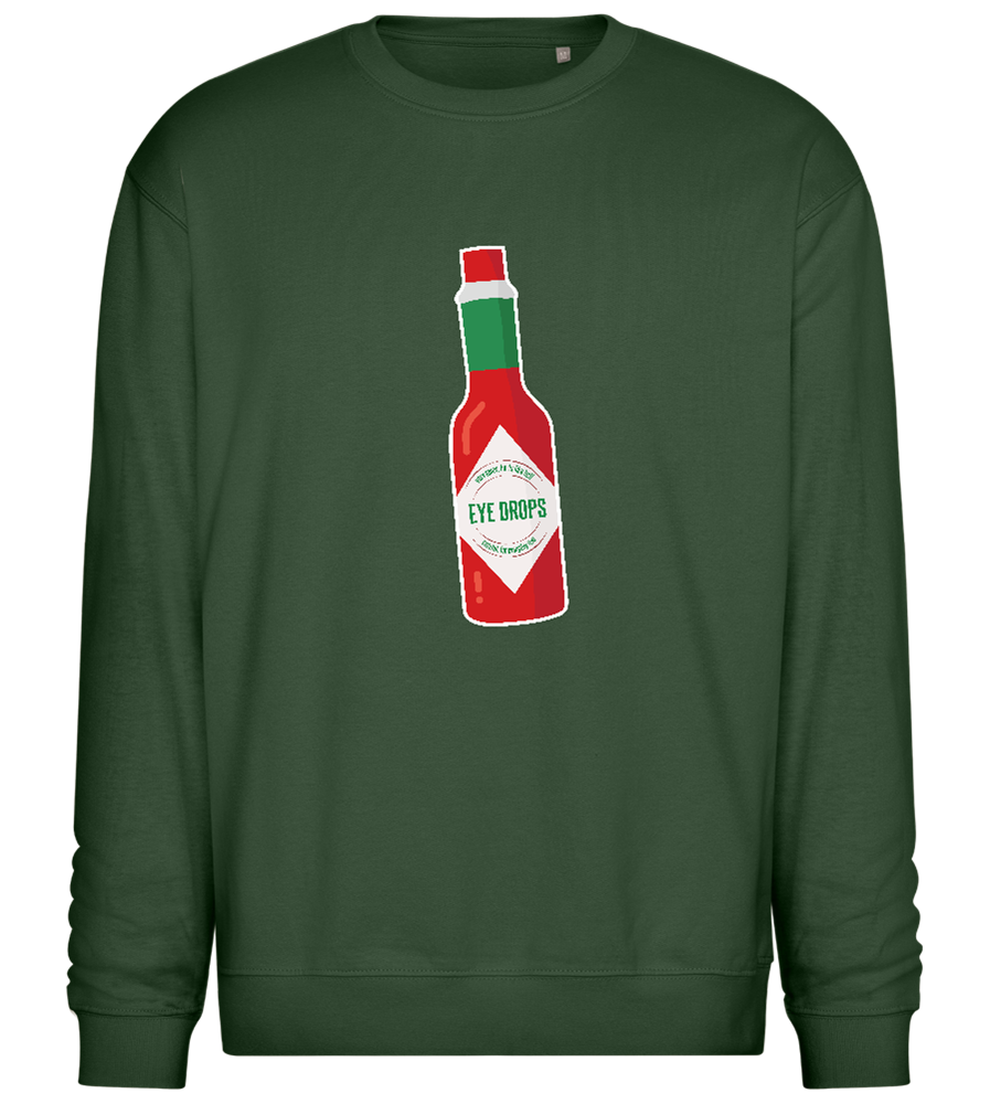 Spicy Eye Drops Design - Comfort Essential Unisex Sweater_GREEN BOTTLE_front