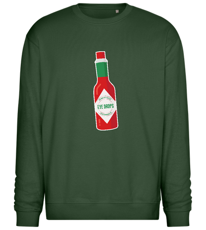 Spicy Eye Drops Design - Comfort Essential Unisex Sweater_GREEN BOTTLE_front