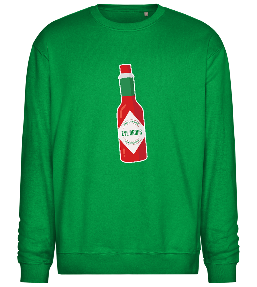 Spicy Eye Drops Design - Comfort Essential Unisex Sweater_MEADOW GREEN_front