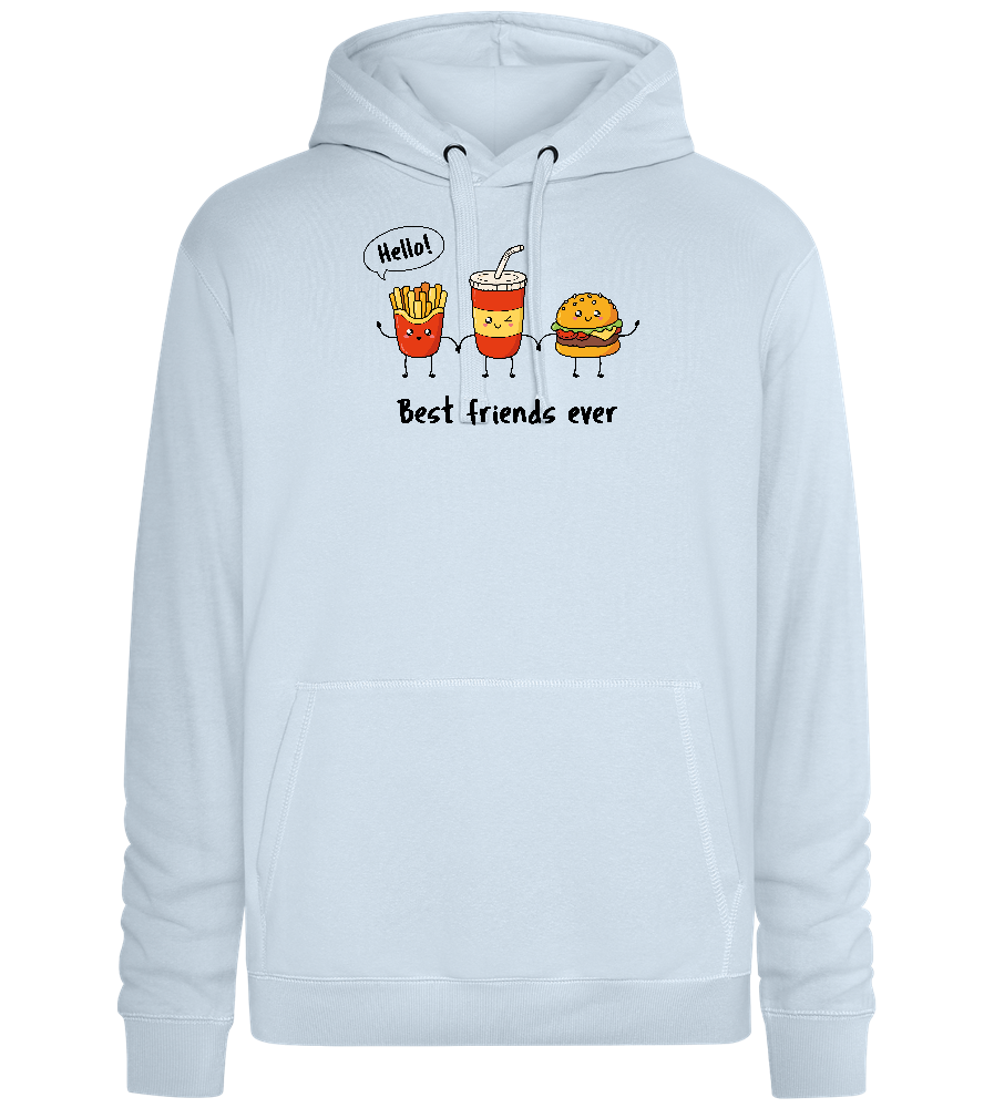 Best Friends Ever Food Design - Premium unisex hoodie_CREAMY BLUE_front