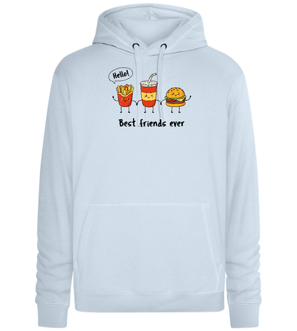 Best Friends Ever Food Design - Premium unisex hoodie_CREAMY BLUE_front