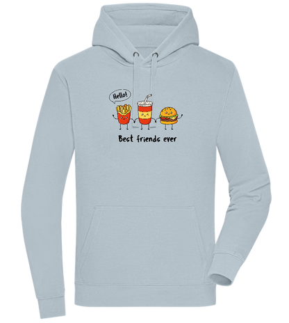 Best Friends Ever Food Design - Premium unisex hoodie_CREAMY BLUE_front