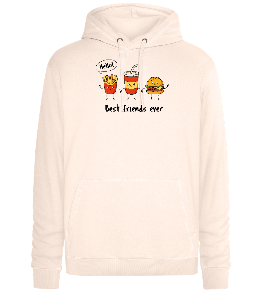 Best Friends Ever Food Design - Premium unisex hoodie_LIGHT PEACH ROSE_front