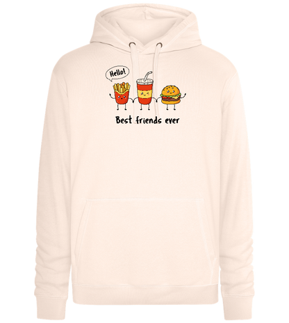 Best Friends Ever Food Design - Premium unisex hoodie_LIGHT PEACH ROSE_front