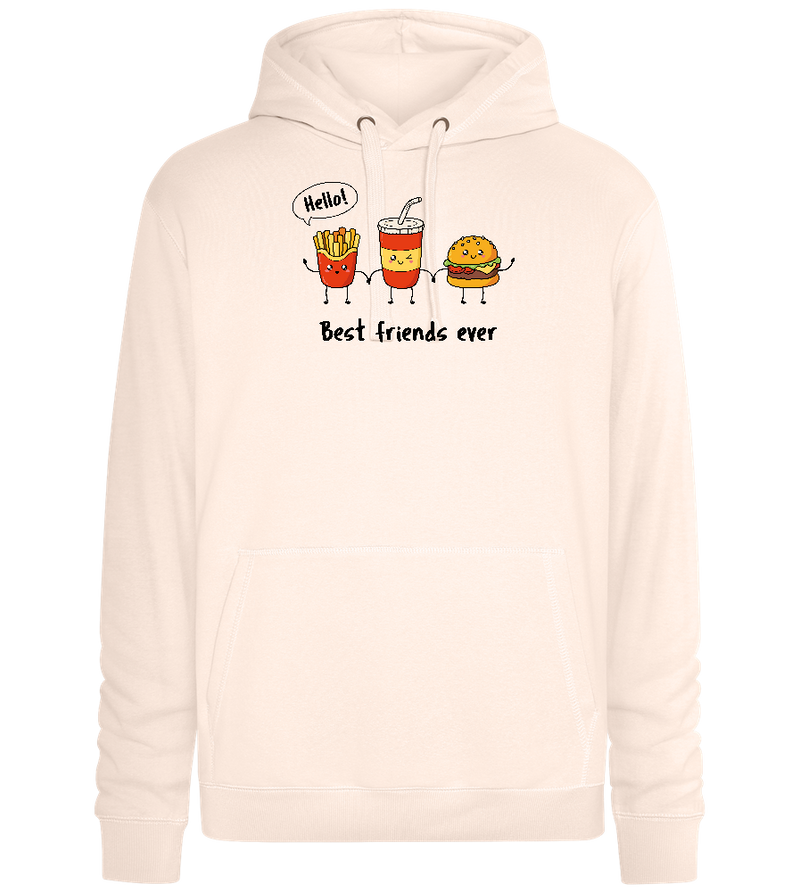 Best Friends Ever Food Design - Premium unisex hoodie_LIGHT PEACH ROSE_front