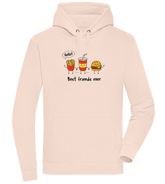 Best Friends Ever Food Design - Premium unisex hoodie_LIGHT PEACH ROSE_front