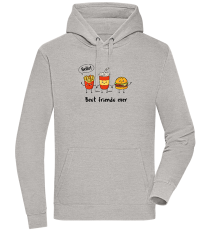 Best Friends Ever Food Design - Premium unisex hoodie_ORION GREY II_front