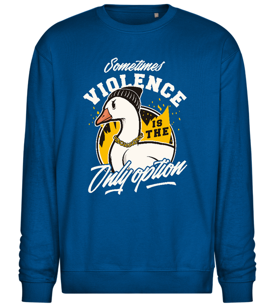 The Only Option Design - Comfort Essential Unisex Sweater_ROYAL_front