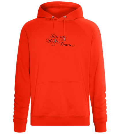 Chin Up Heels Down Design - Comfort unisex hoodie_BURNT ORANGE_front